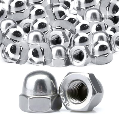 Cosensi - M8 Socket Nuts - Hoogwaardige Cap Nuts - Galvanized - Zilver - Industrieel Gebruik - Bescherming tegen corrosie - Geschikt voor Schroeven...