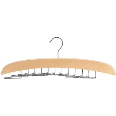 Houten Stropdas Hanger Rek 24 Haken Roterende Riemhouder Kledingkast Stropdassen Opberg Organizer Beige beige