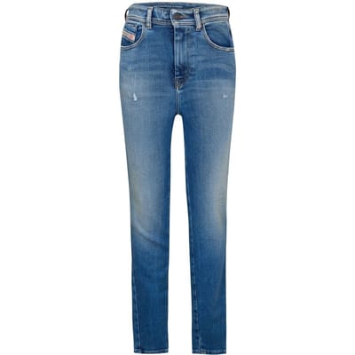 Diesel Slandy denim straight jeans met hoge taille voor dames (Blauwe Denim)