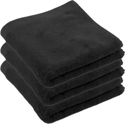 Tiseco Home Studio - Handdoek DELUX - - SET/3 - 100% katoen - 550 g/m² - 100% katoen - superzacht en zeer absorberend - 50x100 cm - Zwart