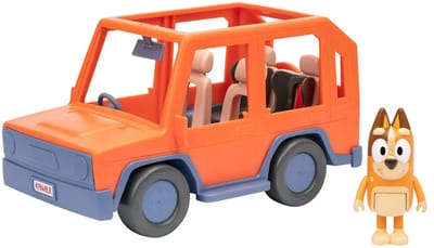 BLUEY - Heeler Familie 4WD Speelauto - Incl. Chilli speelfiguur en accessoires - Speelset