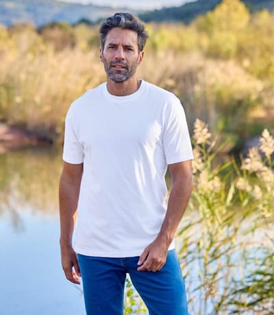 ATLAS FOR MEN - Set van 3 effen t-shirts - Heren - Verkrijgbaar in grote maten - L