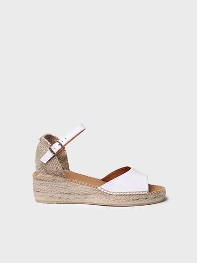 Open espadrille voor dames met lage sleehak | BRIELLA-P