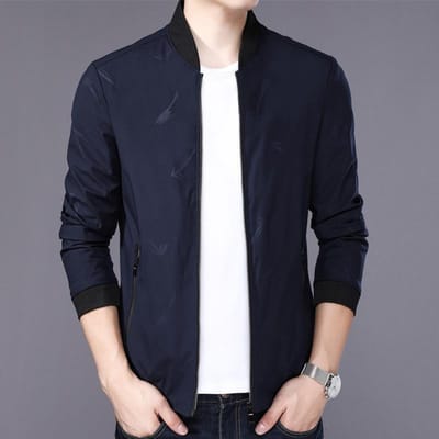 Jassen voor Heren, Lente en Herfst, Koreaanse Stijl, Trendy, Slim, Veelzijdig, Knap, Opstaande Kraag, Casual Herenjassen XXXL