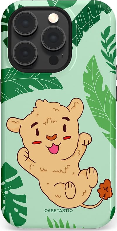 Casetastic Hoesje Geschikt voor Apple iPhone 15 Pro Magsafe - Stijlvolle Beschermende Duo-layer Case - Leeuwenhartje