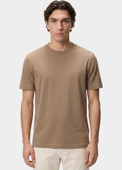 BOSS Black T-shirt lange mouw Beige Thompson 01 10281524 01 50565995/260
