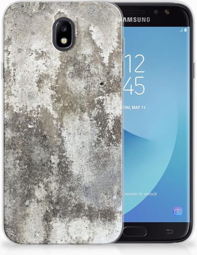 Samsung Galaxy J7 2017 | J7 Pro TPU Siliconen Hoesje Beton Print
