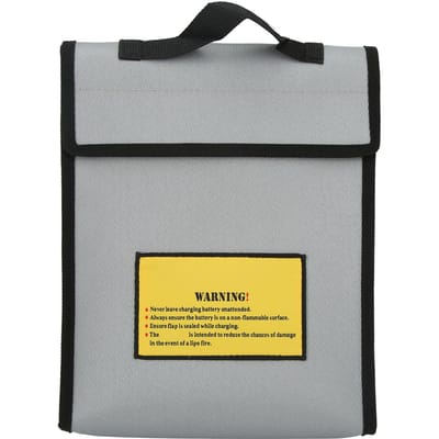 Sac de sécurité pour batterie Lipo Gris Léger Grande Protection Sac Ignifuge Antidéflagrant pour Garage Usine gray