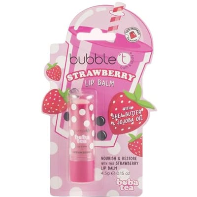 BubbleT | Lip balm in Strawberry | Lippenbalsem Aardbei | Intense hydratatie | Sheaboter en Jojoba-olie