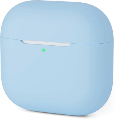 Dunne Siliconen Hoes voor AirPods 4e Generatie - Bescherming met LED-Zichtbaarheid (Hemelsblauw)