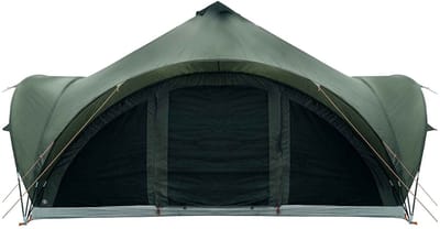 vidaXL - Tipi - Tent - met - dak - Legergroen - 18-Persoons - Polyester - en - Staal