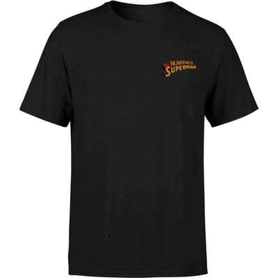 DC Superman Embroidered Unisex T-Shirt - Black - S