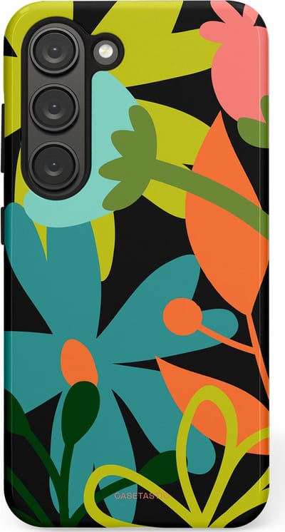 Casetastic Hoesje Geschikt voor Samsung S23 - Stijlvolle Beschermende Duo-layer Case - Botanisch Feest