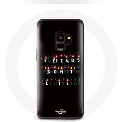 Coque pour Samsung Galaxy S9 Stranger Things Affiche Friends Don't Lie Joyeux noël