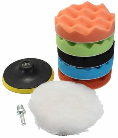 Set van 8 stuks 7 inch autopolijst- en waxsponzen, geschikt voor het polijsten, waxen en afdichten van emaille.