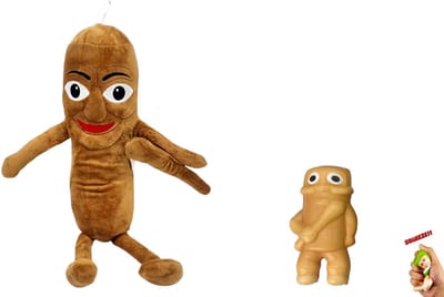 Happy Trendz® | Italian Brain Rot Set | Knuffel 30 cm | Squishy Italian brain rot 10 cm | Tung Tung Tung Sahur Set van 2 stuks - Antistress Squishy en Meme Knuffel