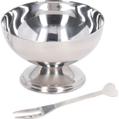 IJsbeker Roestvrij Staal Dessert Pudding Kommen IJscoupe Salade Serveerschaal Dipkom Trifle Proeverij Microwave Oven Style wit