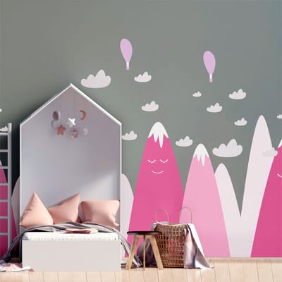 Kinderstickers met Scandinavische bergen (Frantika) 100 x 150 cm