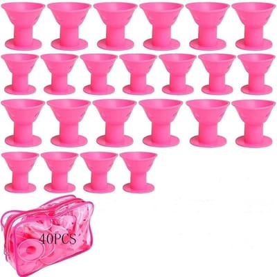 Siliconen Krulspelden Set - Heatless curls - 40 stuks magische haarrollers, inclusief 20 grote siliconen haarkrulspelden en 20 kleine siliconen haarkrulspelden - Hair Curler - Haar rollers - Krullen Zonder Hitte