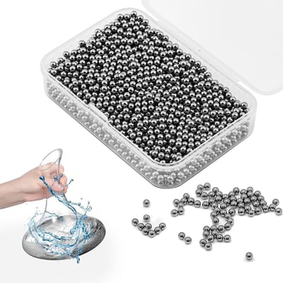 2000 Stuks RVS Reinigingsballen voor Flessen - 3mm Krasbestendige en Corrosiebestendige Ballen voor Effectieve Flesreiniging en Vazen
