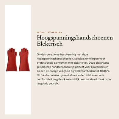 Dailygoods - Hoogspanningshandschoenen - Elektrisch geïsoleerde handschoenen - Maximale bescherming - 10000V - Waterdicht - Veilig gebruik - Unisex