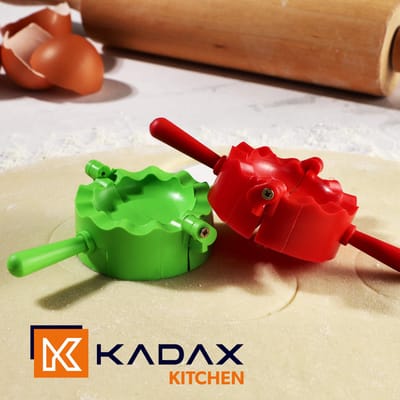 KADAX K7623 Deegzakvormer rood/Groene vorm voor deegzakken en ravioli Pierogi-maker knoedel-uitstekers handmatige deegpers dumpling-maker machine (rood 1 stuk) Klein