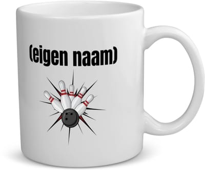 Akyol - bowlen kegels met eigen naam koffiemok - theemok - Bowlen - ieman die graag bowlt - sport - bal - kegels - cadeau - verjaardag - kado - 350 ML inhoud