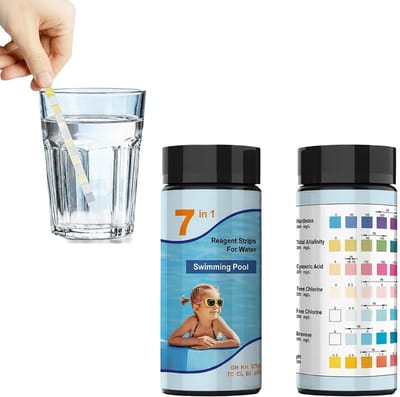 VHV - Zwembad teststrips - Jacuzzi teststrips - Water teststrips - 100 stuks pH chloor broom test - Voor zwembad spa en hot tub