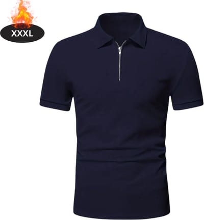 Livano Poloshirt Heren - T-Shirt Heren - Shirt - Overhemd - Polo Shirt - Marineblauw - XXXL