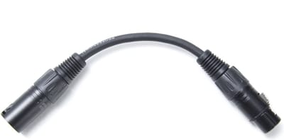 lightmaXX DMX Adapter kabel XLR 3F/5M 3 pol female / 5 pol male 10cm - DMX-kabel