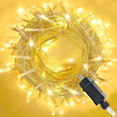 Verlichte Sfeerlampjes 30 m met 300 LEDs in Warm Wit voor Kerst, Feestjes en Bruiloften - Inclusief Timer, 8 Modi en IP44 Waterdicht