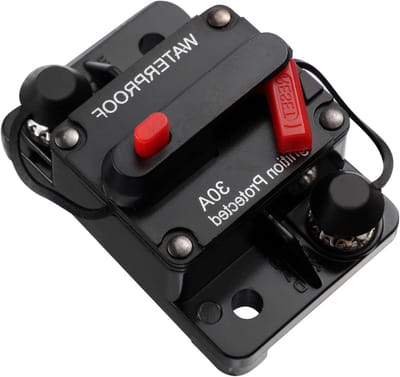 Mini Zekeringautomaat - Stroomonderbreker Resetbaar - Voertuig Beschermen - Automatische Reset - 7.2 cm - Zwart
