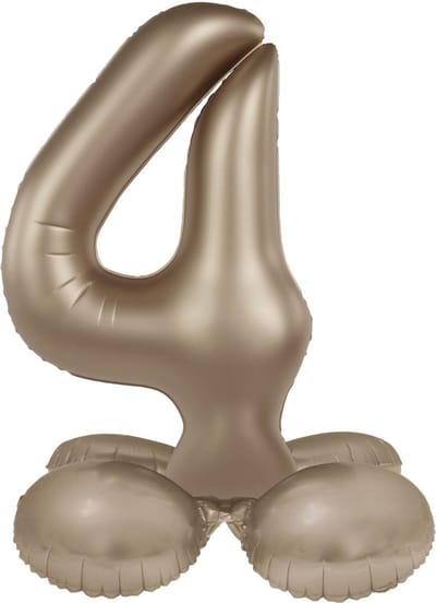 Folat - Staande folieballon Cijfer 4 Starlight Gold - 41 cm