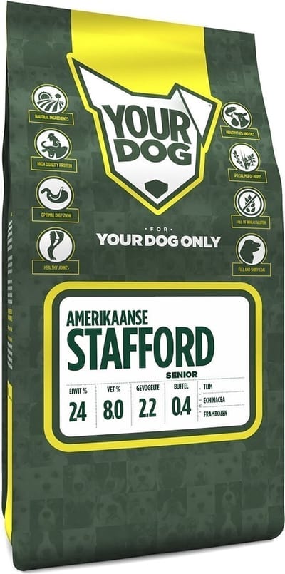 Yourdog Amerikaanse stafford Rasspecifiek Senior Hondenvoer 6kg | Hondenbrokken