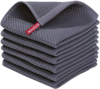 Vaatdoek Set 6 Stuks - Sterk Absorberende Vaatdoekjes Katoen - Theedoek - Keukendoek - Schoonmaakdoekjes - Reinigingsdoekjes - Vaatdoeken Wasbaar - 30 x 30 cm