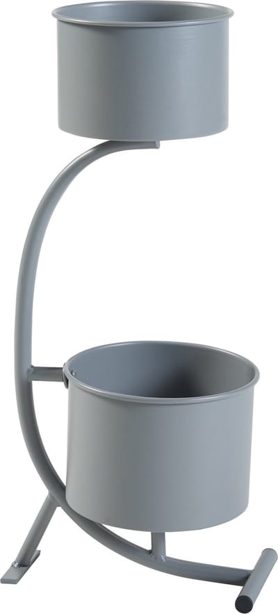 Plantenstandaard Almelo 63x29x21 cm metaal grijs [en.casa]