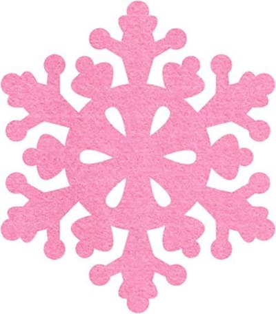 Sneeuwvlok 2 vilt onderzetters - Roze - 6 stuks - ø 9,5 cm - Kerst onderzetter - Tafeldecoratie - Glas onderzetter - Cadeau - Woondecoratie - Tafelbescherming - Onderzetters voor glazen - Keukenbenodigdheden - Woonaccessoires - Tafelaccessoires