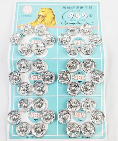 BamBella ® - Druk knopen - 24 stuks - 10mm metalen zilver kleurige knoopjes pakket