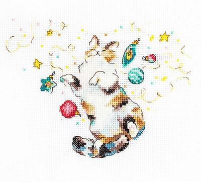 Leti Stitch Cat’s Happiness borduren (pakket) L8812