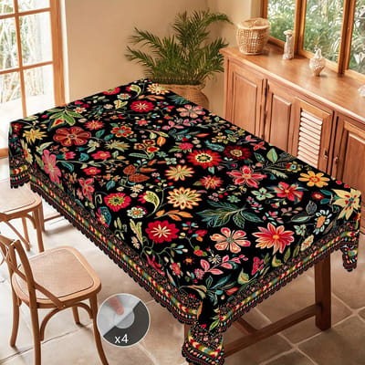 Retro Boheemse Rechthoekige Tafelkleed voor Tafeldecoratie Huis Keuken Eetkamer Waterdicht Herbruikbaar Tafelkleed voor Tafels Feest Picknick 90x140cm brown