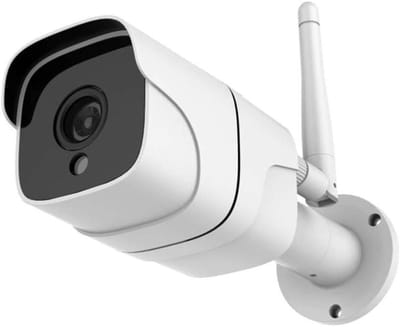 Beveiligingscamera Buiten - WIFI Camera - Huisbewaking - 180 Graden Kijkhoek - Full HD 1080P - Zwart