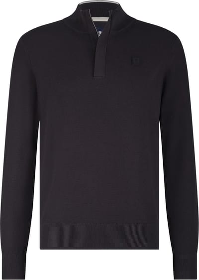 State Of Art Half Zip Trui Structuur Antraciet - Maat L - Heren - Pullovers
