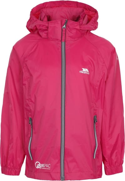 Trespass kinderregenjas Qikpac X - Unisex kinderjas die je kunt opvouwen Tp75 Cassis