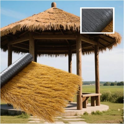 Kunstmatige rieten rol - Synthetisch stro Grasmat - Decoratie aanbrengen - Vuur- en UV-bestendig - 1 x 8 m