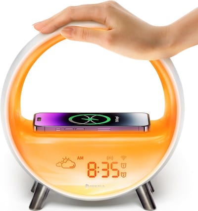 Licht Wekker Wake Up Light- Digitale Wekker met Lamp - Slaaphulp met USB Aansluiting - Dimbaar
