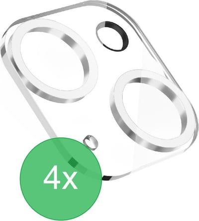 Camerascreenprotector 4x Geschikt voor: iPhone 15 / 15 Plus - screen protector - glas - bescherm je camera - beschermglas - Zwart - ZT Accessoires