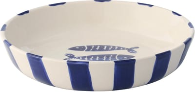 J-Line bord Diep Vis - keramiek - donkerblauw
