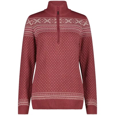 Pullover met halve rits dames CMP Wooltech