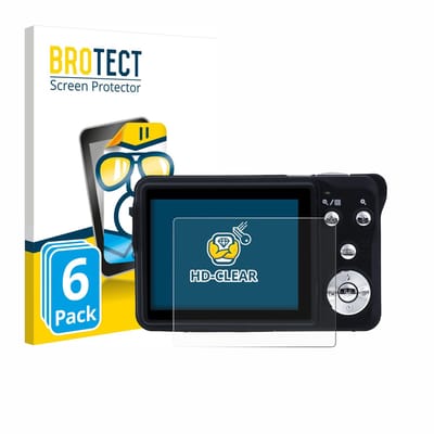 BROTECT - Screenprotector voor Rollei Compactline 880 - Folie Beschermfolie transparant 6 Stuks