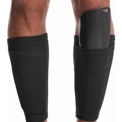Chaussette Protège-tibias de Football pour Adulte Sports d'Extérieur Protège-tibias de Football pour Hommes Femmes Noir black